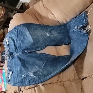 Womens distressed straight leg Levis